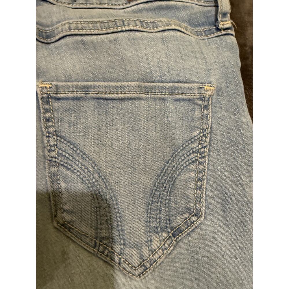Hollister Jeans Womens 1R W25 L30 Light Wash High Rise Super Skinny Distressed - Picture 12 of 14